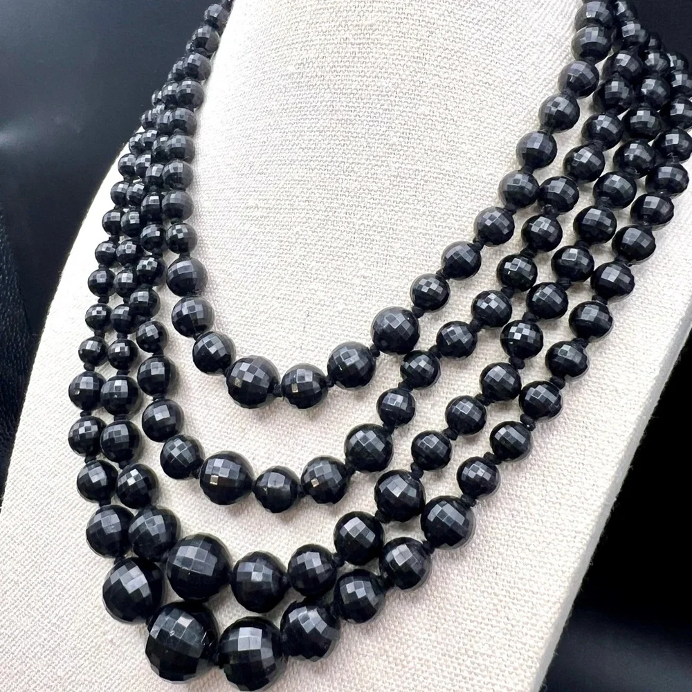 Elegant Vintage Germany Beaded 4-Strand Necklace - Picture 3 of 8